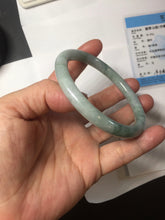 Load image into Gallery viewer, 60mm Certified Type A 100% Natural green round cut jadeite Jade bangle PJ40-0277
