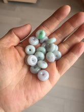 Load image into Gallery viewer, 12.5mm Type A 100% Natural sunny green white purple Jadeite Safety Guardian Button donuts pendant PH60 Add on item
