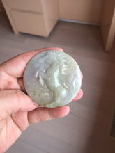 Load image into Gallery viewer, 100% Natural type A green purple yellow(FU LU SHOU) jadeite Jade horse pendant worry stone AA29
