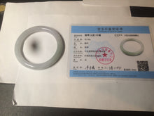 Load image into Gallery viewer, 55.5mm certified Type A 100% Natural light green/purple round cut Jadeite Jade bangle BK67-9881
