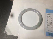 Load image into Gallery viewer, 55.5mm certified Type A 100% Natural light green/purple round cut Jadeite Jade bangle BK67-9881
