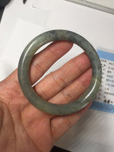 Load image into Gallery viewer, 51mm Certified 100% Natural Green/ black/gray sesame paste 芝麻糊 青花 round cut nephrite Jade bangle HHE104-5567

