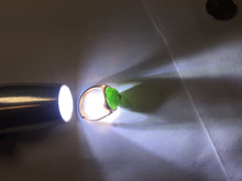 Load image into Gallery viewer, 100% Natural green black nephrite (碧玉) cabochon Jade ring (adjustable size) HE110

