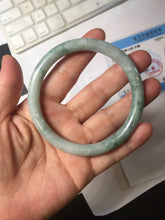 Load image into Gallery viewer, 60mm Certified Type A 100% Natural green round cut jadeite Jade bangle PJ40-0277
