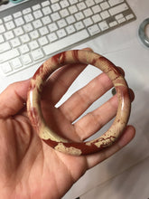 Load image into Gallery viewer, 60.7mm 100% natural red jasper stone(红碧玉,鸡血石) bangle SY116
