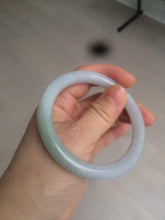 Load image into Gallery viewer, 55.5mm certified Type A 100% Natural light green/purple round cut Jadeite Jade bangle BK67-9881
