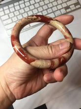 Load image into Gallery viewer, 60.7mm 100% natural red jasper stone(红碧玉,鸡血石) bangle SY116
