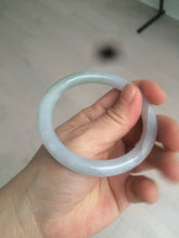 Load image into Gallery viewer, 55.5mm certified Type A 100% Natural light green/purple round cut Jadeite Jade bangle BK67-9881
