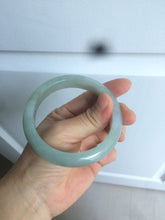 Load image into Gallery viewer, 57.3 mm Certified Type A 100% Natural green/gray Jadeite Jade bangle AZ69-0347
