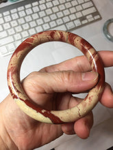 Load image into Gallery viewer, 60.7mm 100% natural red jasper stone(红碧玉,鸡血石) bangle SY116
