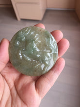 Load image into Gallery viewer, 100% Natural type A green jadeite Jade horse pendant worry stone AA28
