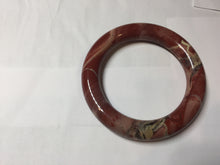 Load image into Gallery viewer, 58.3mm 100% natural red jasper stone(红碧玉,鸡血石) round cut bangle SY117
