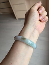 Load image into Gallery viewer, 53mm certified 100% natural Type A light green brown jadeite jade bangle AX133-7691
