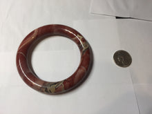Load image into Gallery viewer, 58.3mm 100% natural red jasper stone(红碧玉,鸡血石) round cut bangle SY117
