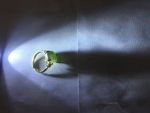 Load image into Gallery viewer, 100% Natural green gray black nephrite cabochon Jade ring (adjustable size) HE111
