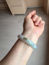 Load image into Gallery viewer, 53mm certified 100% natural Type A light green brown jadeite jade bangle AX133-7691
