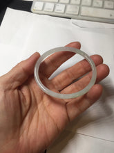 Load image into Gallery viewer, 51.5mm certified Type A 100% Natural light green purple white slim oval Jadeite Jade bangle BG221-8577
