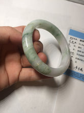 Load image into Gallery viewer, 54mm Certified type A 100% Natural green purple white Jadeite bangle BP175-1053
