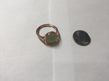 Load image into Gallery viewer, 100% Natural light green gray nephrite cabochon Jade ring (adjustable size) HE112
