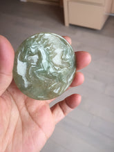 Load image into Gallery viewer, 100% Natural type A green jadeite Jade horse pendant worry stone AA28
