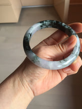 Load image into Gallery viewer, 60.2mm Certified Type A 100% Natural dark green/purple/gray Snowy Pine Mountain Jadeite Jade bangle PF30-1208
