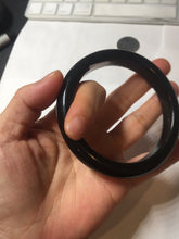 Load image into Gallery viewer, 62mm 100% Natural dark green/black meteorite Stellar Night sky nephrite bangle HT120-1016
