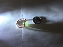 Load image into Gallery viewer, 100% Natural light green gray nephrite cabochon Jade ring (adjustable size) HE112
