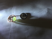 Load image into Gallery viewer, 100% Natural light green gray nephrite cabochon Jade ring (adjustable size) HE112
