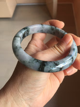 Load image into Gallery viewer, 60.2mm Certified Type A 100% Natural dark green/purple/gray Snowy Pine Mountain Jadeite Jade bangle PF29-1212
