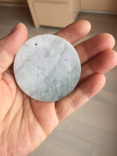 Load image into Gallery viewer, 100% Natural type A white light purple happy buddha jadeite Jade pendant AA27
