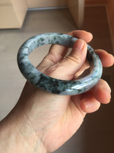 Load image into Gallery viewer, 60.2mm Certified Type A 100% Natural dark green/purple/gray Snowy Pine Mountain Jadeite Jade bangle PF29-1212
