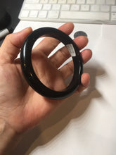 Load image into Gallery viewer, 62mm 100% Natural dark green/black meteorite Stellar Night sky nephrite bangle HT120-1016
