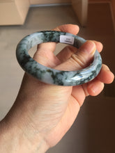 Load image into Gallery viewer, 60.2mm Certified Type A 100% Natural dark green/purple/gray Snowy Pine Mountain Jadeite Jade bangle PF29-1212
