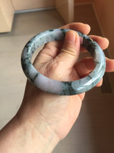 Load image into Gallery viewer, 60.2mm Certified Type A 100% Natural dark green/purple/gray Snowy Pine Mountain Jadeite Jade bangle PF29-1212
