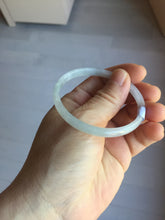Load image into Gallery viewer, 50mm Certified Type A 100% Natural icy watery light purple green white slim Jadeite Jade bangle PJ55-2049
