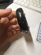Load image into Gallery viewer, 63.9mm 100% Natural dark green/black meteorite Stellar Night sky nephrite bangle HT121-1020
