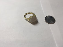 Load image into Gallery viewer, 100% Natural pale pink(藕粉) light gray nephrite cabochon Jade ring (adjustable size) HE114
