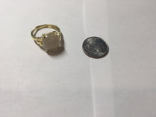 Load image into Gallery viewer, 100% Natural pale pink(藕粉) light gray nephrite cabochon Jade ring (adjustable size) HE114
