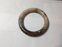 Load image into Gallery viewer, 53.2mm 100% natural pink/black/brown/yellow/black chubby round cut rose stone (Rhodonite) bangle SY129
