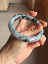 Load image into Gallery viewer, 60.5mm Certified Type A 100% Natural dark green/purple/gray Snowy Pine Mountain Jadeite Jade bangle PF28-1214
