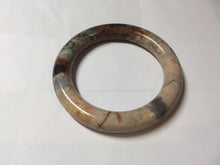 Load image into Gallery viewer, 53.2mm 100% natural pink/black/brown/yellow/black chubby round cut rose stone (Rhodonite) bangle SY129
