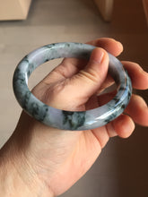 Load image into Gallery viewer, 60.5mm Certified Type A 100% Natural dark green/purple/gray Snowy Pine Mountain Jadeite Jade bangle PF28-1214
