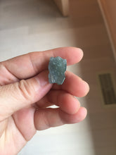 Load image into Gallery viewer, Type A 100% Natural dark green blue gray black Guatemala jadeite jade Snowflake Kitty(雪花猫) pendant BS138 Add one item
