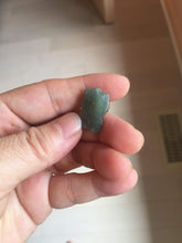 Load image into Gallery viewer, Type A 100% Natural dark green blue gray black Guatemala jadeite jade Snowflake Kitty(雪花猫) pendant BS138 Add one item
