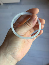 Load image into Gallery viewer, 50mm Certified Type A 100% Natural icy watery light purple green white slim Jadeite Jade bangle PJ55-2049

