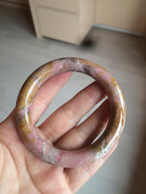 Load image into Gallery viewer, 56mm 100% natural red/pink/black/gray/brown round cut rose stone (Rhodonite) bangle SY24
