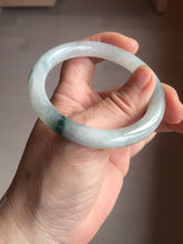 Load image into Gallery viewer, 53.4mm Certified Type A 100% Natural icy watery light green white roung cut jadeite Jade bangle AU51-8147
