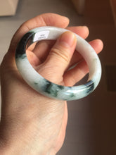 Load image into Gallery viewer, 55.5mm Certified Type A 100% Natural dark green/white/purple Jadeite Jade bangle PF26-(3426)
