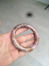 Load image into Gallery viewer, 56mm 100% natural red/pink/black/gray/brown round cut rose stone (Rhodonite) bangle SY24

