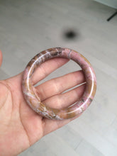 Load image into Gallery viewer, 56mm 100% natural red/pink/black/gray/brown round cut rose stone (Rhodonite) bangle SY24
